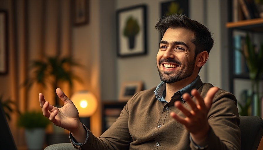 Young man explaining financial strategy to retire 10+ years early.