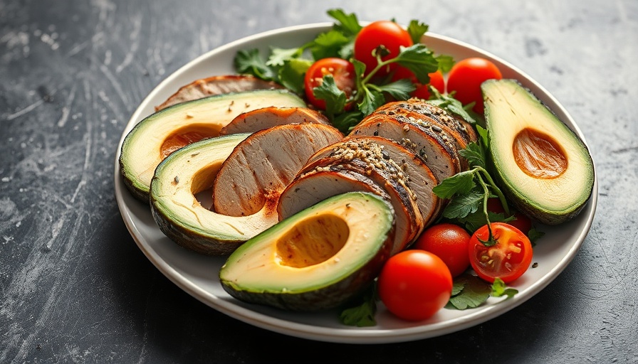 Healthy packed lunch ideas: vibrant plate with chicken and veggies.