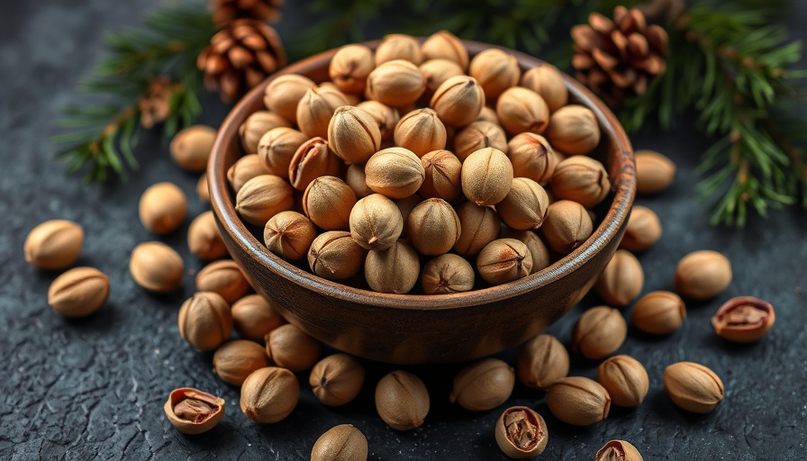 Close-up of pine nuts in a bowl for Pine Mouth Syndrome article.