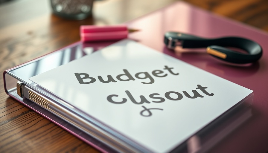 Budget binder for sinking funds with end of month text.