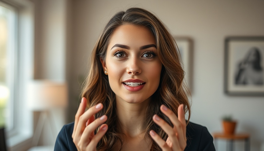 Young woman discussing habits that build lasting wealth indoors.