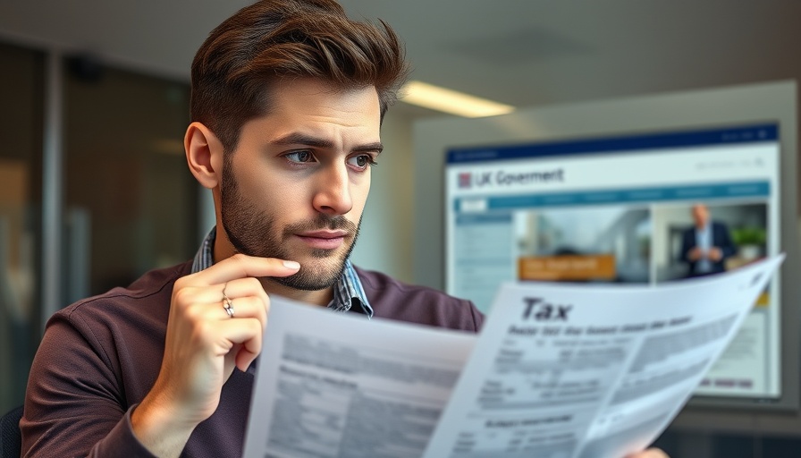 Man contemplating UK tax document, reference to inheritance tax changes 2027.