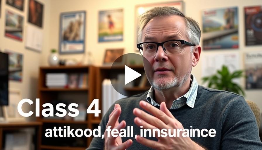 Class 4 National Insurance video with man explaining indoors.