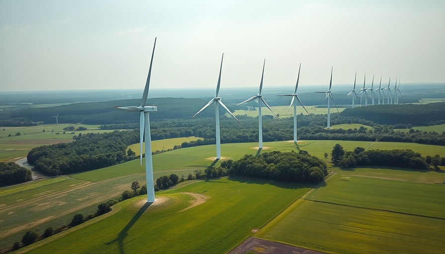 Wind turbines in UK landscape showcasing onshore wind strategy.