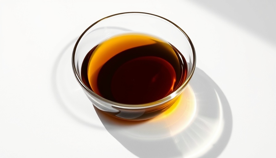 3-MCPD Risks in Cooking Oils: Dark oil in a glass bowl.