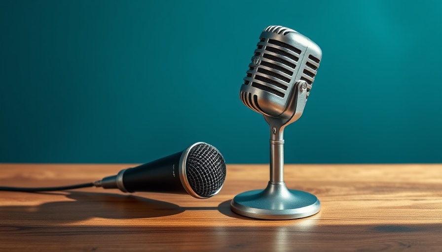 Vintage microphone on desk symbolizing bridging finance demand.