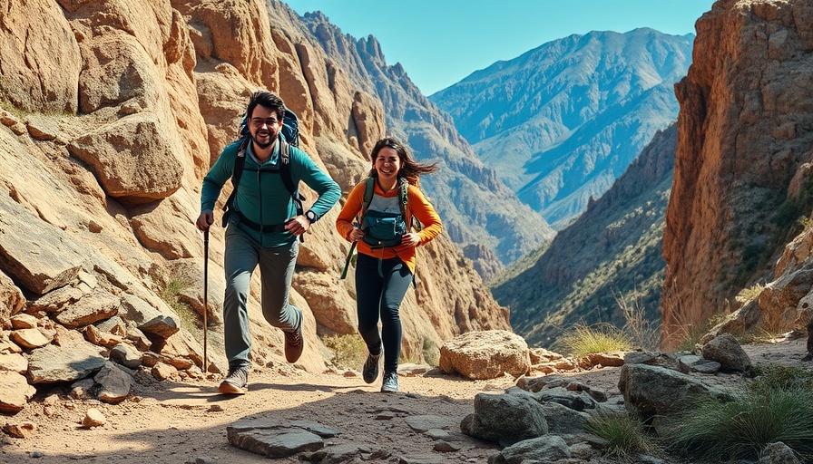 Hikers on a scenic rocky trail for the best U.S. hiking workout.