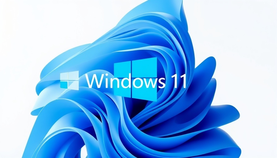 Windows 11 logo on abstract blue background, highlighting app longevity.