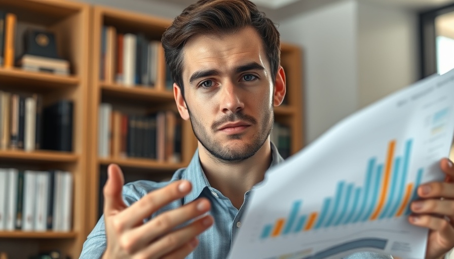 Young man explaining pension chart highlights the importance of pensions in retirement.