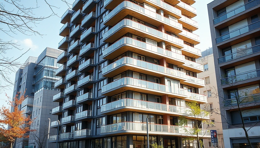 Modern UK apartment building, highlighting safety standards.