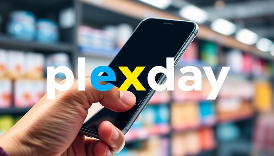 Plexday promotional logo on smartphone for Prime Day Deals