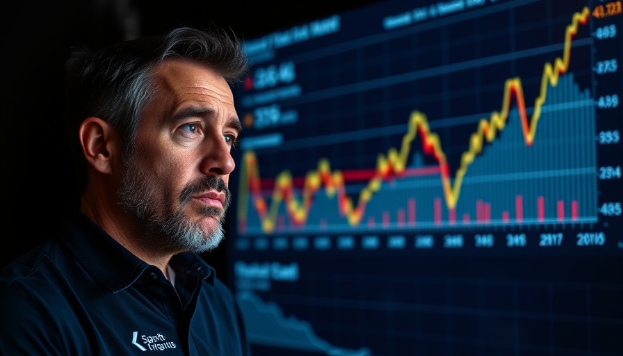 Concerned man analyzing 100 years of index funds performance.