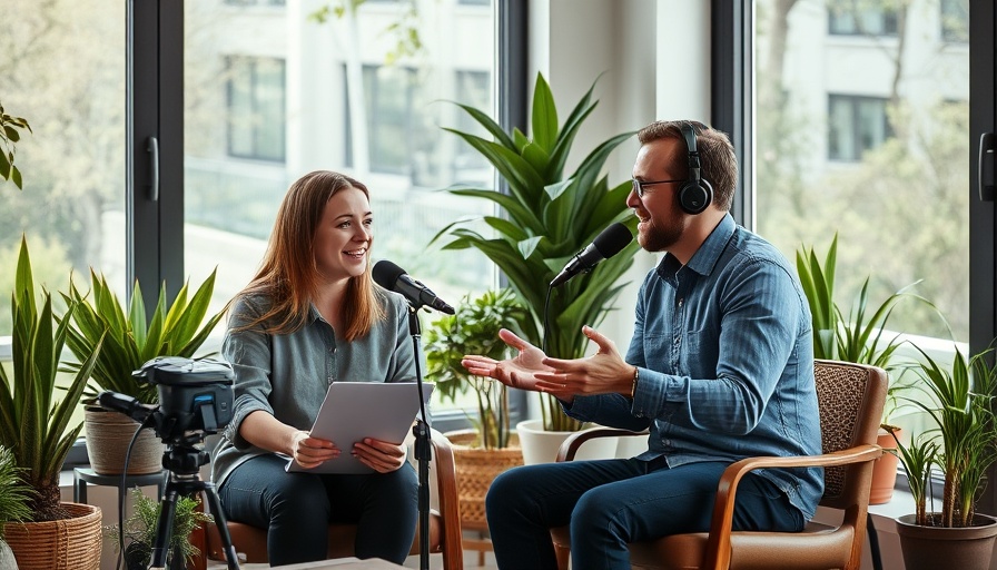 Podcast discussing home staging for first-time buyers in a modern setting.