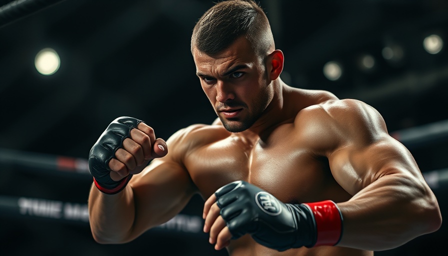 Determined fighter in MMA cage representing fight for your financial future.