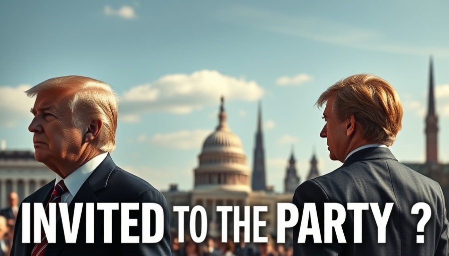 New Political Party Viability depicted through contrasting figures and political landmarks.