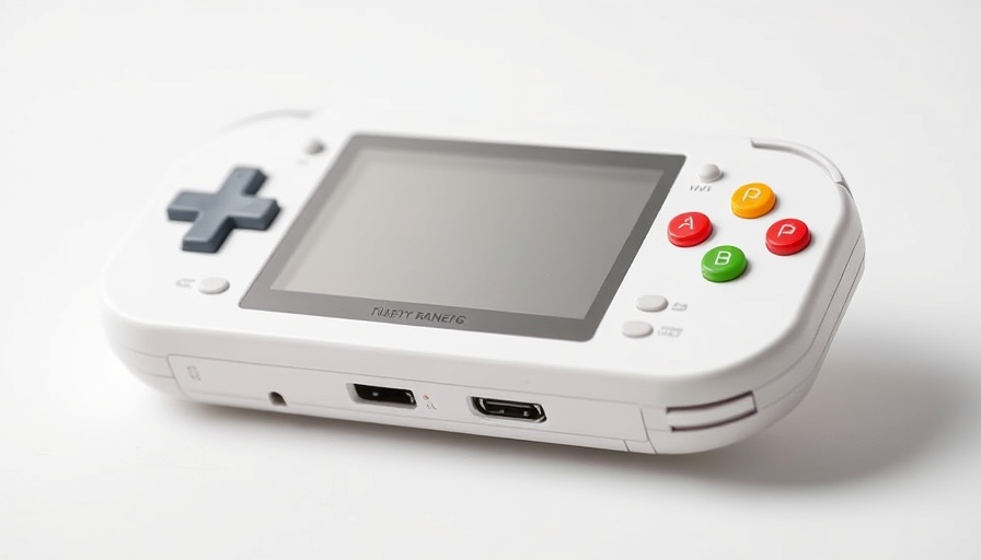 Compact retro handheld gaming console for affordable retro games.