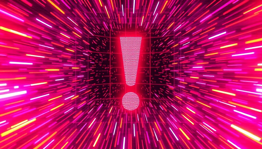 Cybersecurity alert system digital glitch art.