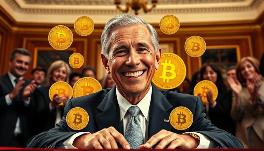 Bitcoin to $200K concept with former president and Bitcoin symbols.