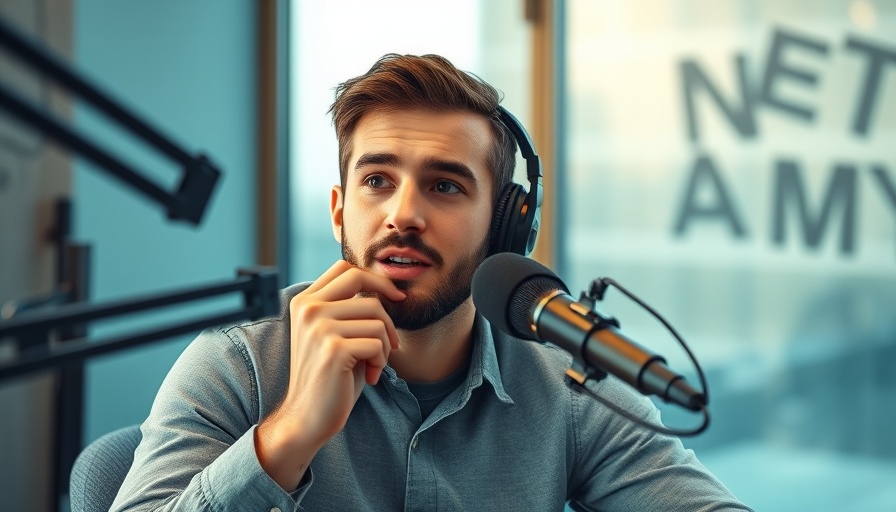Young man discussing Bitcoin and Altcoin surges on a podcast