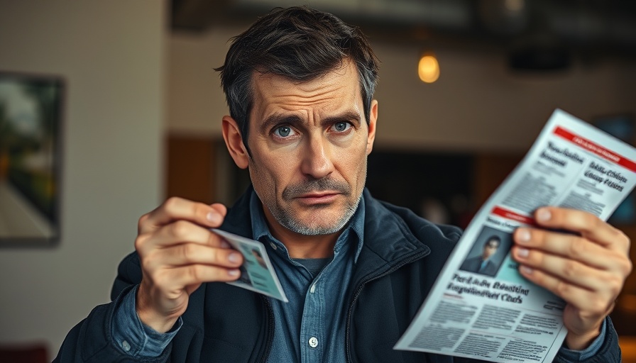 Concerned man discusses Digital ID in the UK with news overlay.