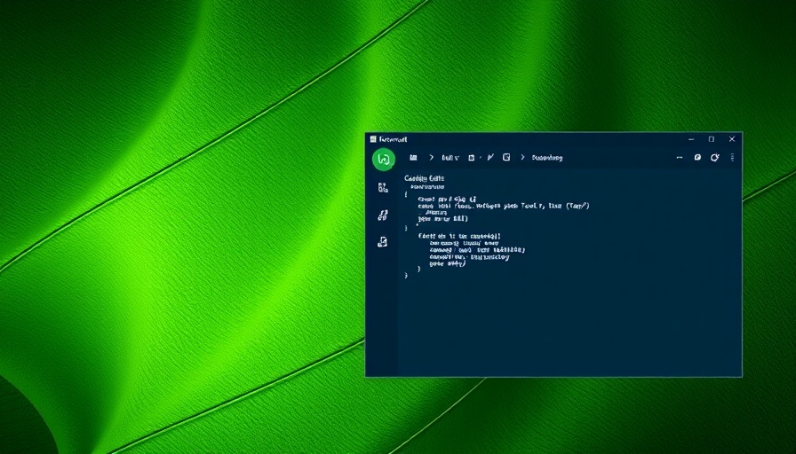 Microsoft new terminal text editor interface for Mac users with vibrant green design.