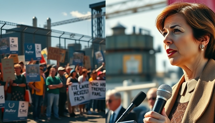 Angela Rayner Unite dispute depicted with protest and speaking scene.