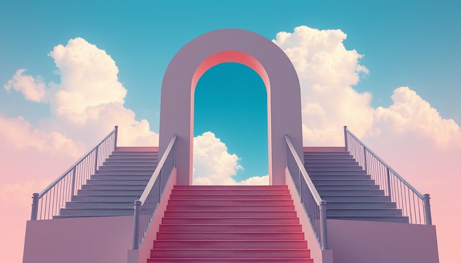 Surreal cover art of stairs in head shape, UK mortgage rates reduction