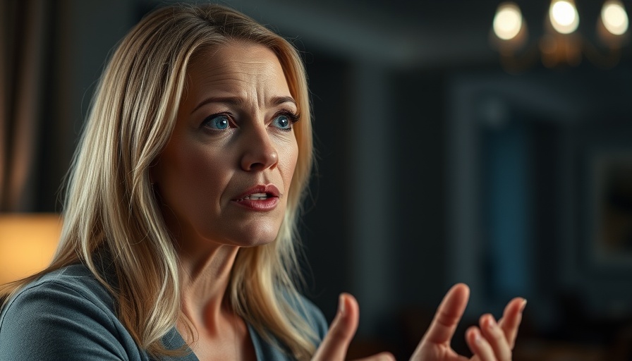 Concerned woman discussing the ethics of healthcare and morality.