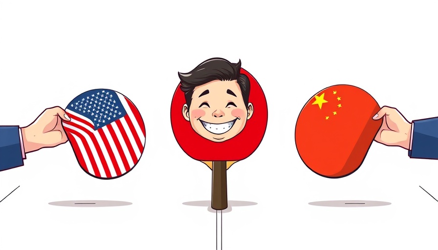 Jensen Huang America's new China envoy depicted as ping pong paddles.