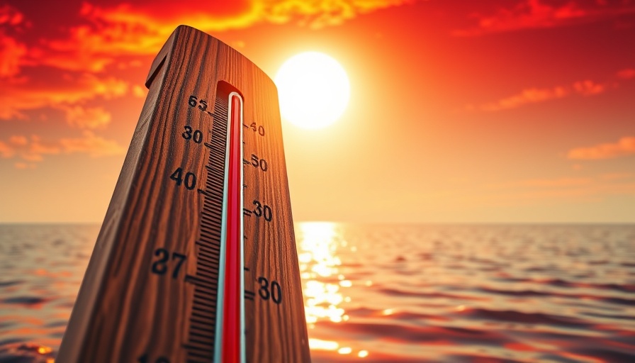 Wooden thermometer showing extreme heat in a fiery summer heatwave.