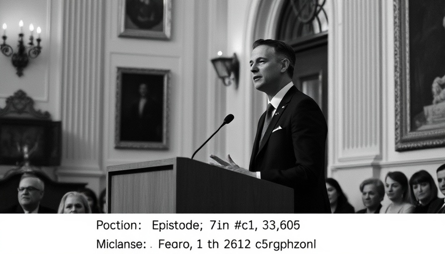 Monochrome photo of person speaking on eternal security in Christ.