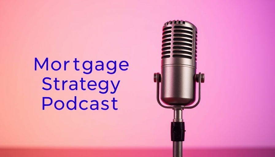 AI in Mortgage Advising podcast setup with vintage microphone.