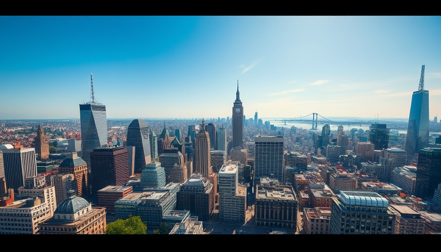 Aerial view of London skyline, highlighting urban landscape.