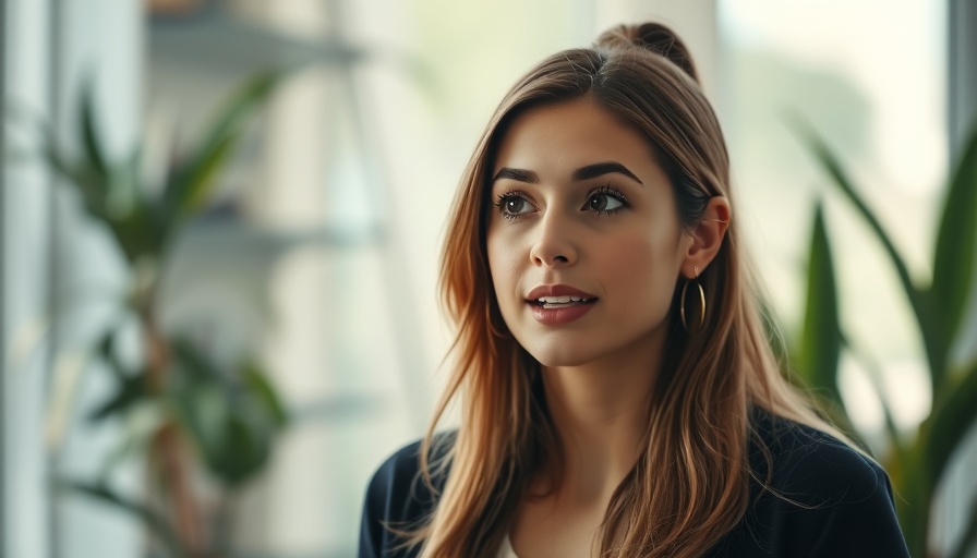 Young woman discussing crypto regulatory optimism indoors.