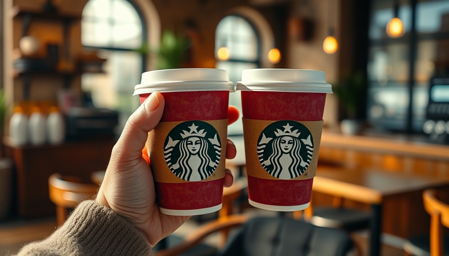 Starbucks orders for losing love handles, person holding two coffee cups.