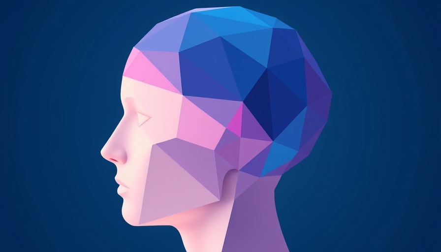 Abstract geometric head illustration representing AI agents for small business