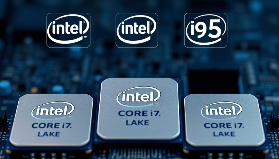 Close-up of Intel Panther Lake CPUs with Intel Core i7, i9, i5 logos.