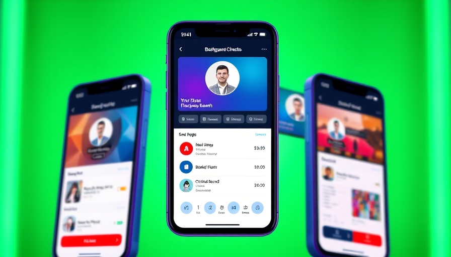 Tea app interface features related to background checks and data security.
