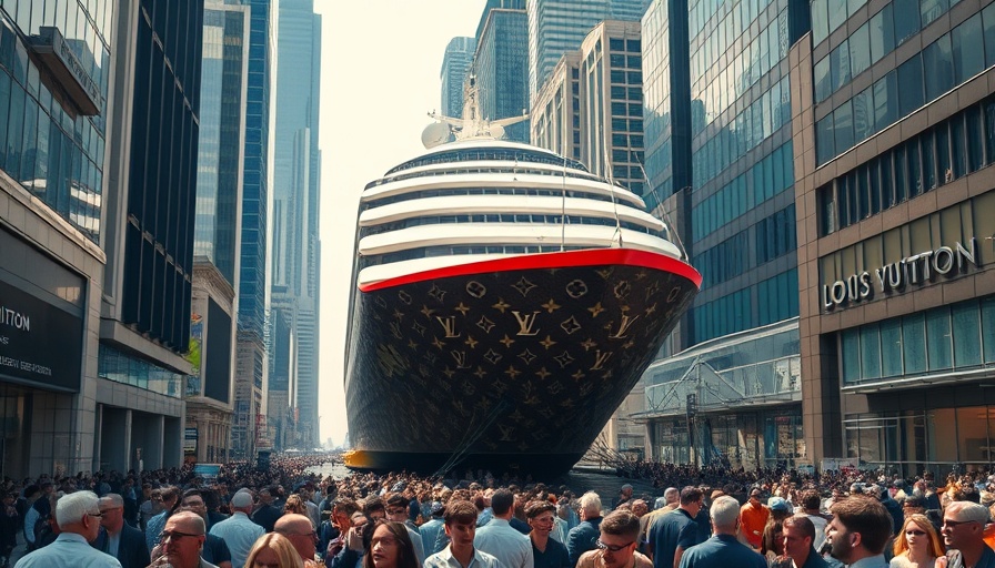 Bernard Arnault LVMH crisis: Massive Louis Vuitton ship in city crowd.
