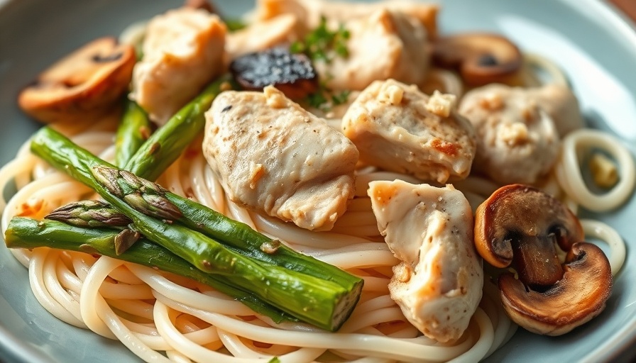 Healthy chicken and vegetable noodle dish for weight loss