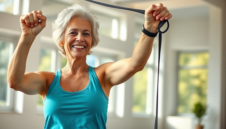Gentle workout for women over 50, resistance band exercise.