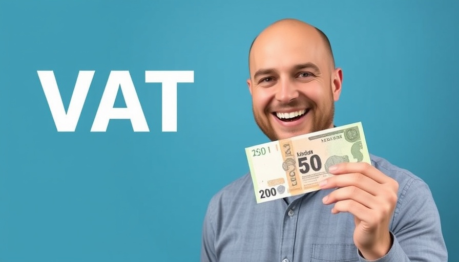 Understanding VAT: Man explaining with currency.