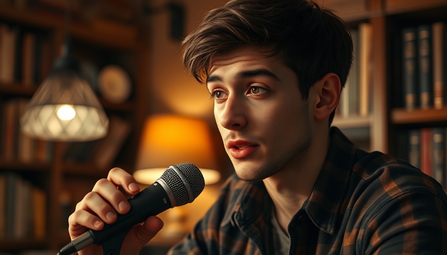 Young man discussing ideas on commandment of envy