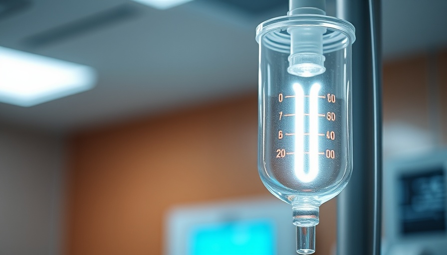 Close-up of a sterile IV drip in a medical setting, highlighting chemotherapy treatment.