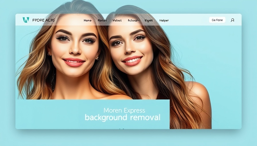 Adobe Express background removal interface with two women.