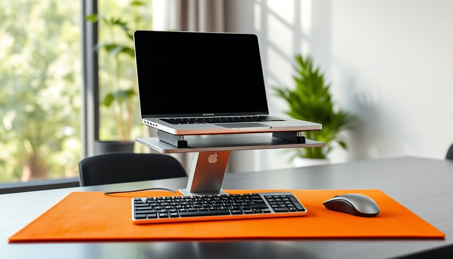 Portable peripherals for laptops on modern desk setup