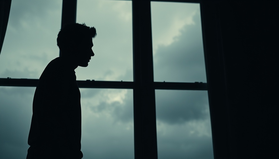 Silhouette pondering by window on pre-faith suffering discipline.