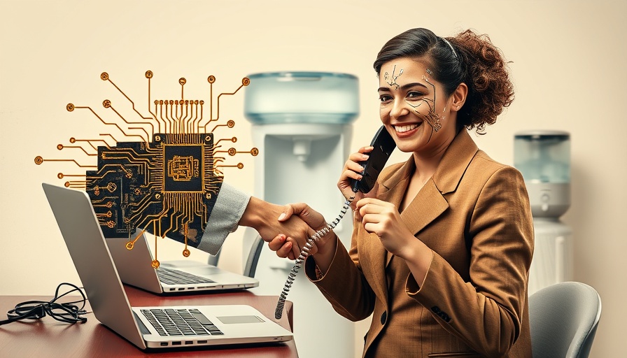 Creative depiction of AI protocols for business with handshake and circuit elements.