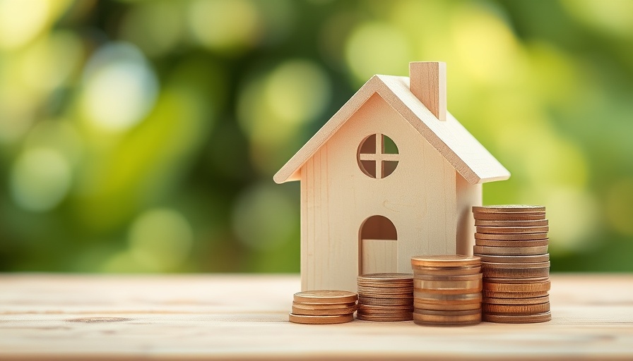 Wooden house and coins symbolizing fewer renters saving for a deposit.
