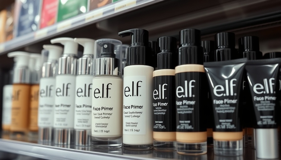 e.l.f. Beauty products on shelf amid profits drop.